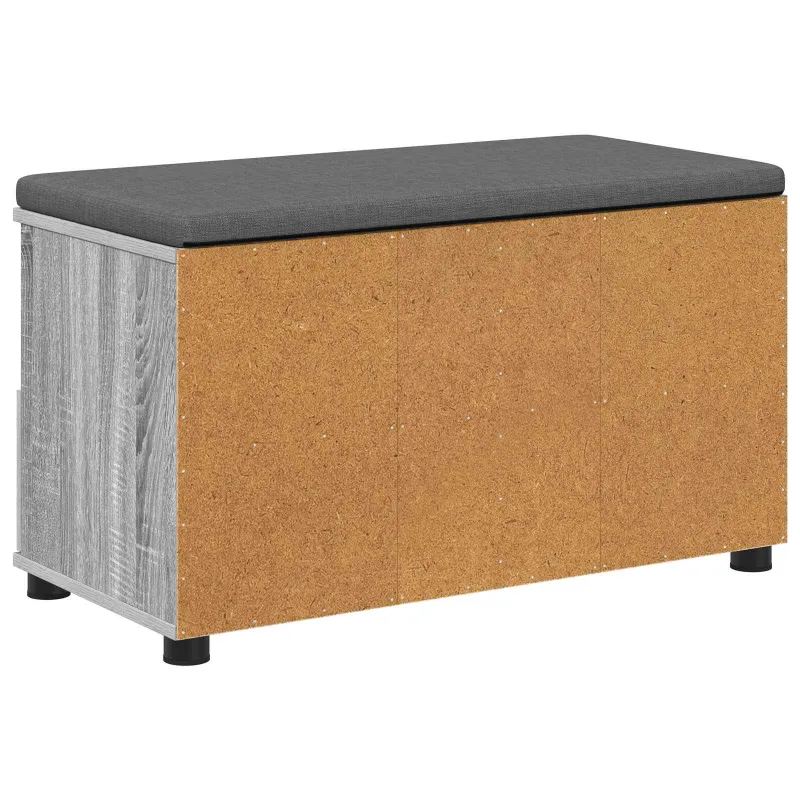 Koridoriaus suolas su pagalve Pilka Sonoma 80 x 38 x 46 cm