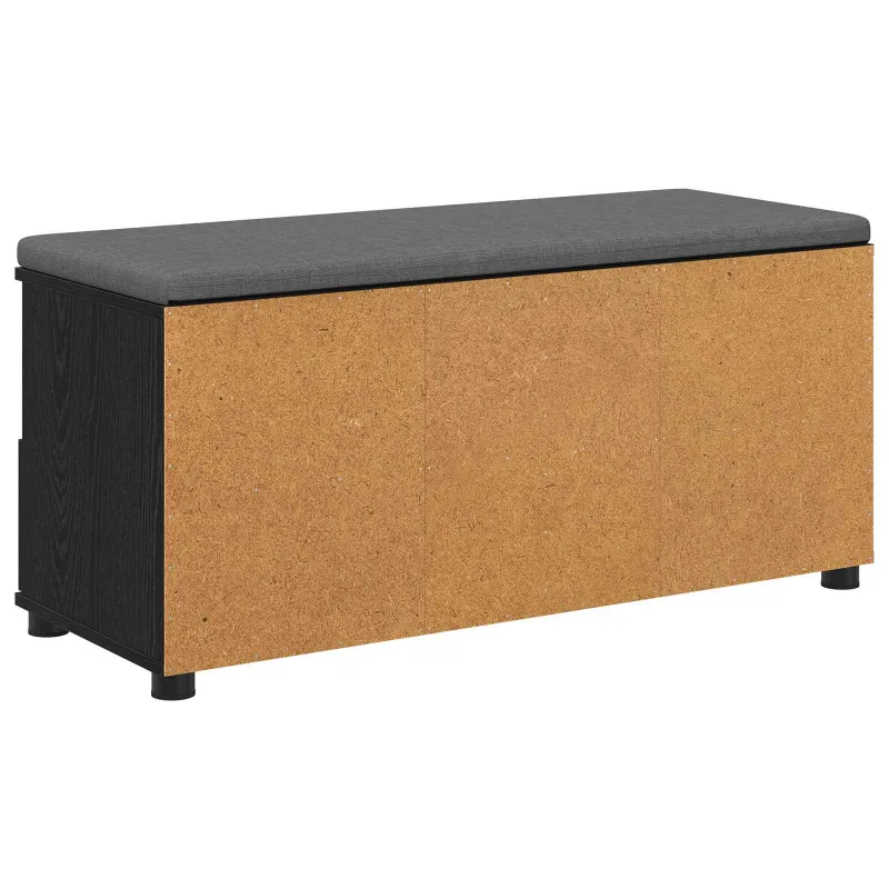 Koridoriaus suolas su pagalve Juodas Ąžuolas 100 x 38 x 46 cm