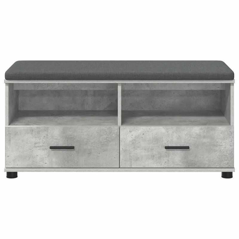 Koridoriaus suolas su pagalve Betono Pilka 100 x 38 x 46 cm
