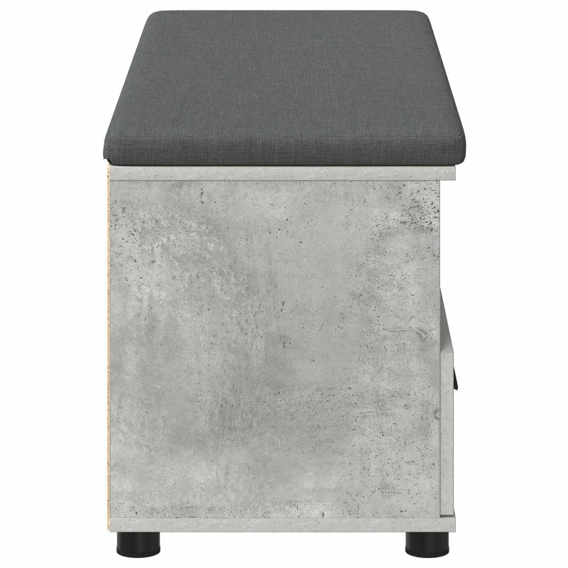 Koridoriaus suolas su pagalve Betono Pilka 100 x 38 x 46 cm