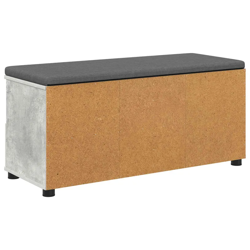 Koridoriaus suolas su pagalve Betono Pilka 100 x 38 x 46 cm