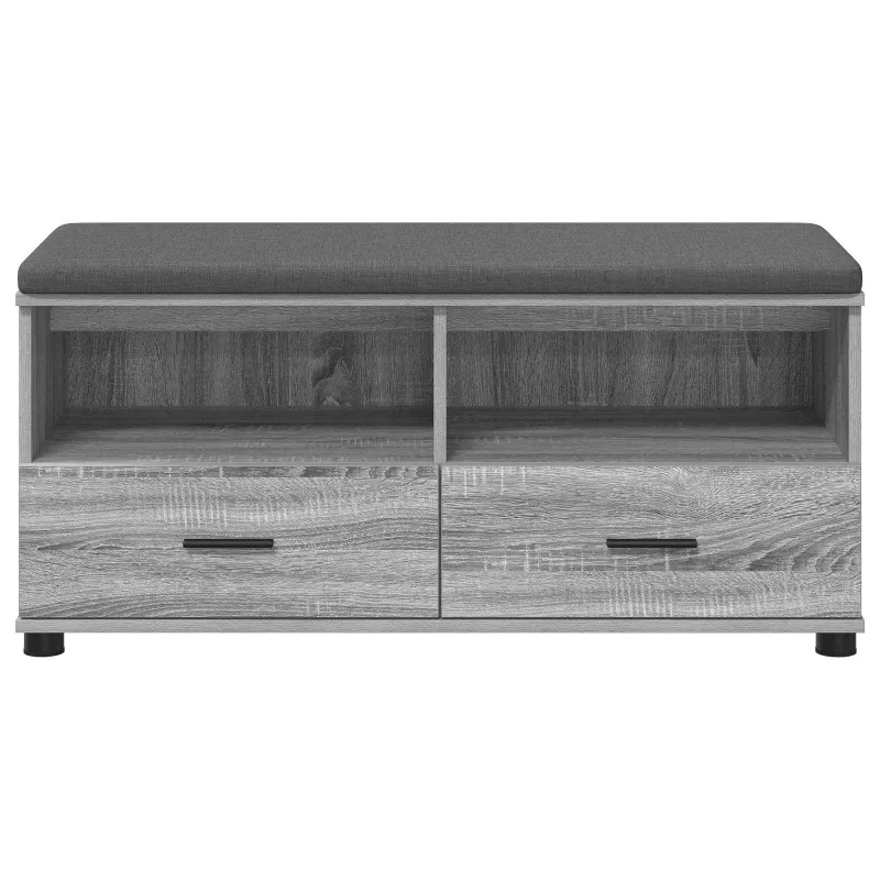 Koridoriaus suolas su pagalve Pilka Sonoma 100 x 38 x 46 cm