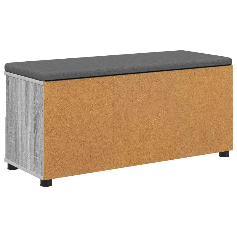 Koridoriaus suolas su pagalve Pilka Sonoma 100 x 38 x 46 cm