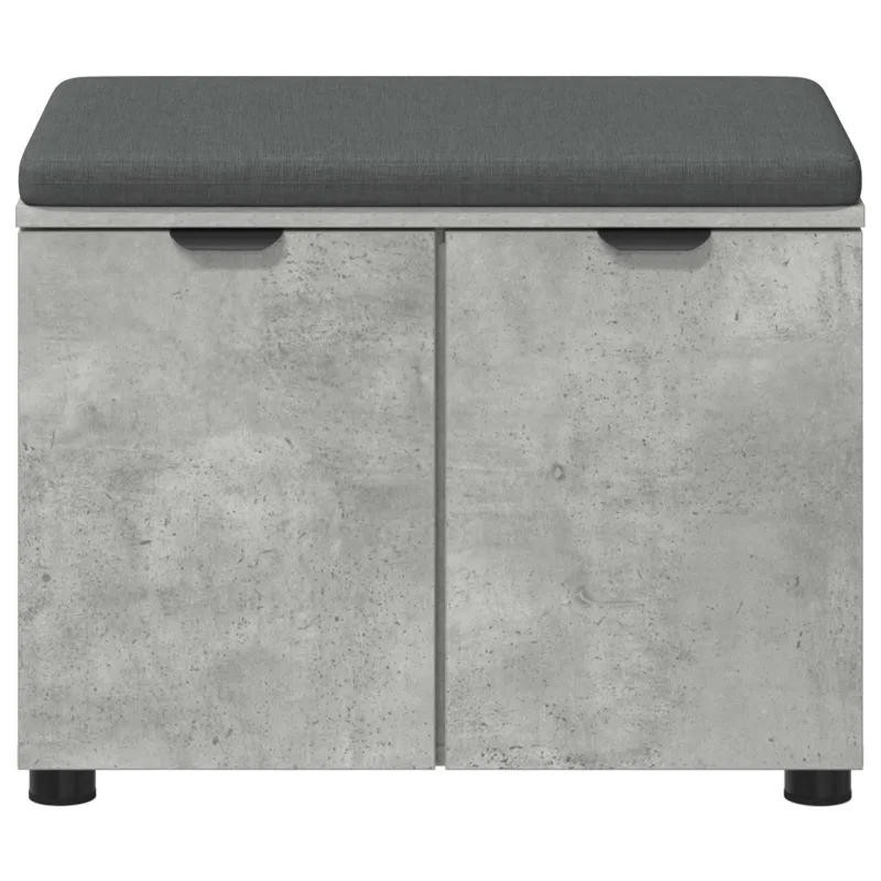 Koridoriaus suolas su pagalve Betono Pilka 60 x 38 x 46 cm