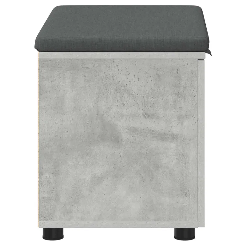 Koridoriaus suolas su pagalve Betono Pilka 60 x 38 x 46 cm