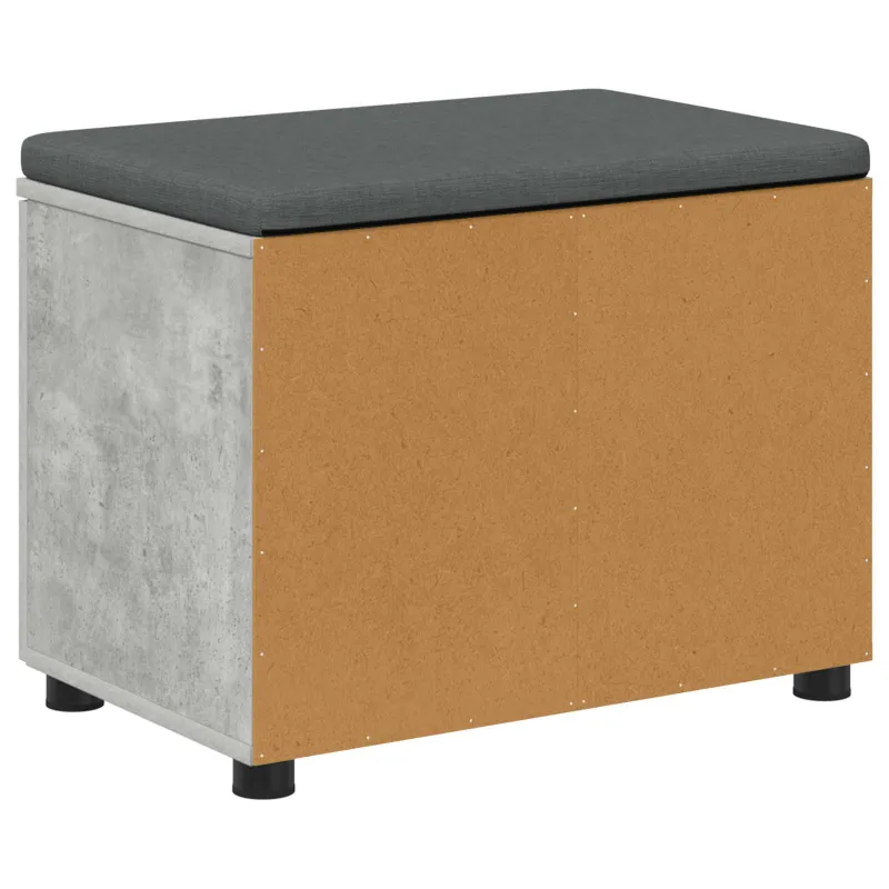 Koridoriaus suolas su pagalve Betono Pilka 60 x 38 x 46 cm