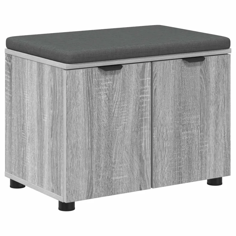 Koridoriaus suolas su pagalve Pilka Sonoma 60 x 38 x 46 cm