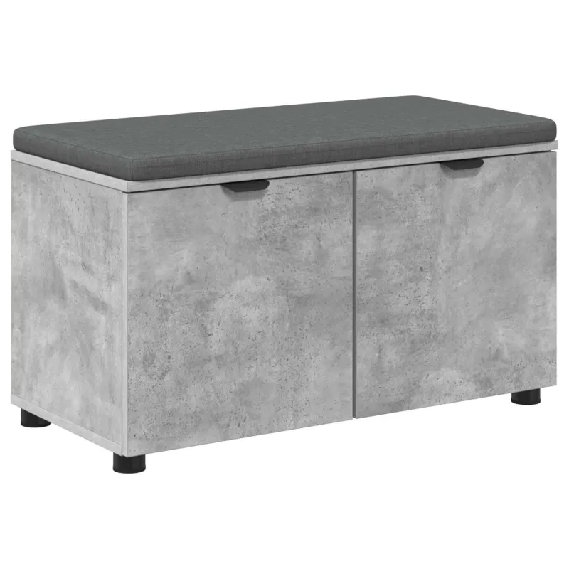 Koridoriaus suolas su pagalve Betono Pilka 80 x 38 x 46 cm