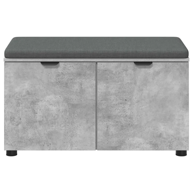 Koridoriaus suolas su pagalve Betono Pilka 80 x 38 x 46 cm