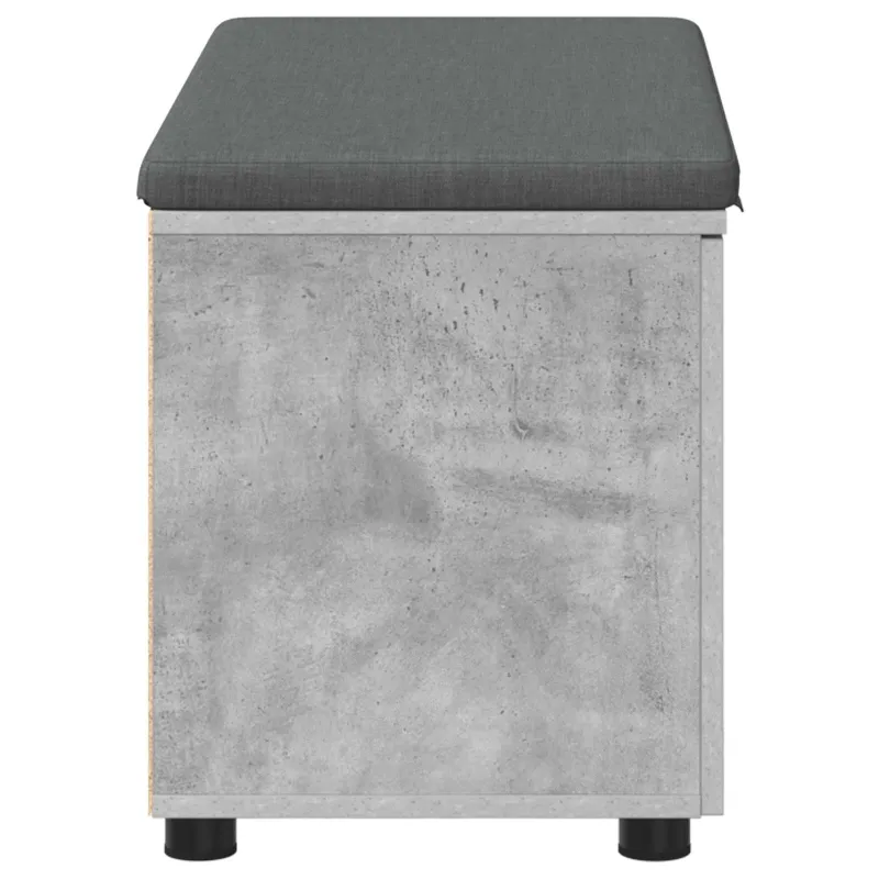 Koridoriaus suolas su pagalve Betono Pilka 80 x 38 x 46 cm
