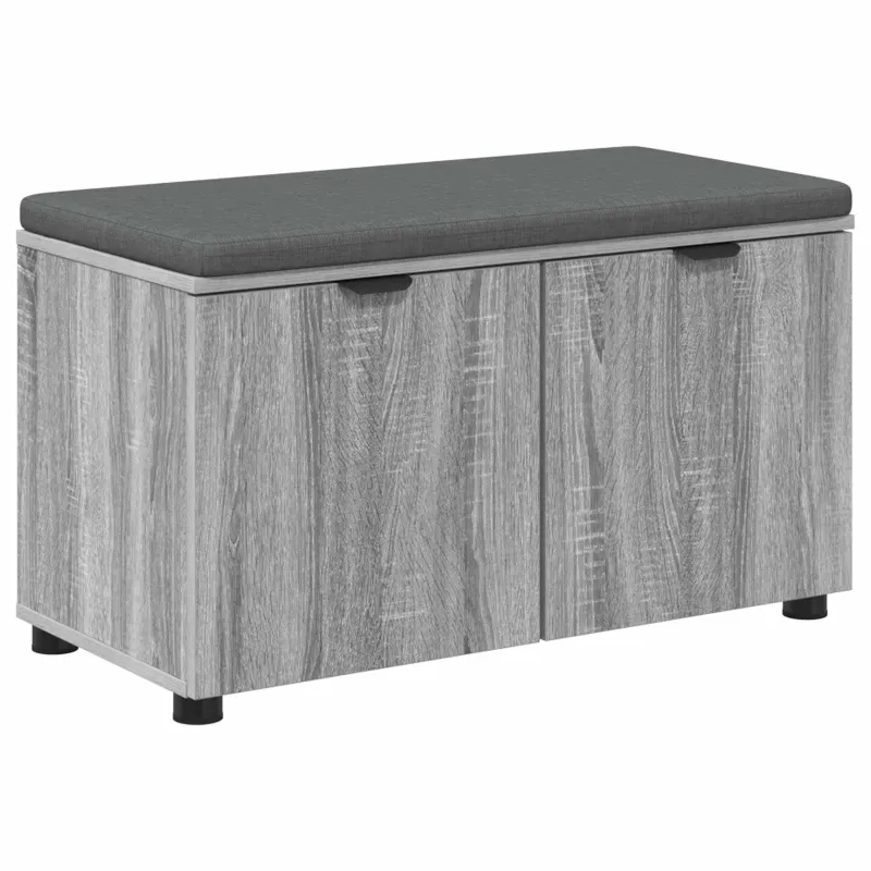 Koridoriaus suolas su pagalve Pilka Sonoma 80 x 38 x 46 cm
