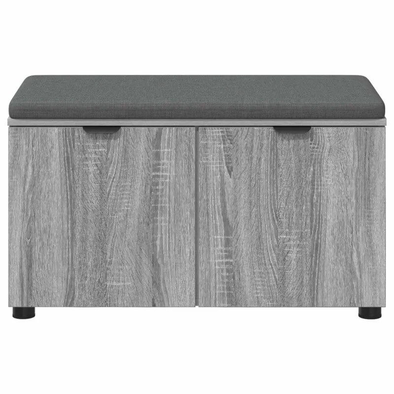 Koridoriaus suolas su pagalve Pilka Sonoma 80 x 38 x 46 cm