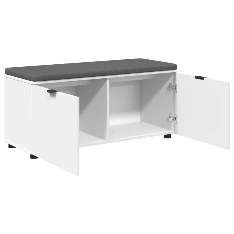 Koridoriaus suolas su pagalve Baltas 100 x 38 x 46 cm