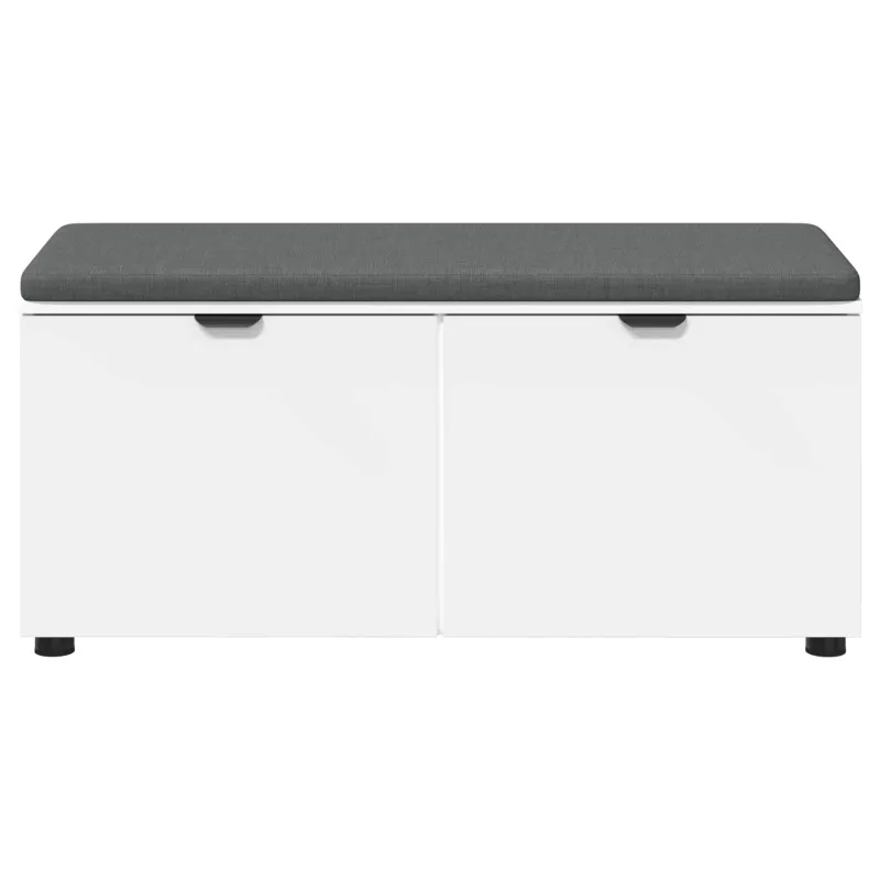 Koridoriaus suolas su pagalve Baltas 100 x 38 x 46 cm