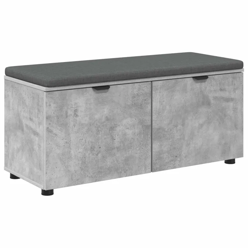 Koridoriaus suolas su pagalve Betono Pilka 100 x 38 x 46 cm