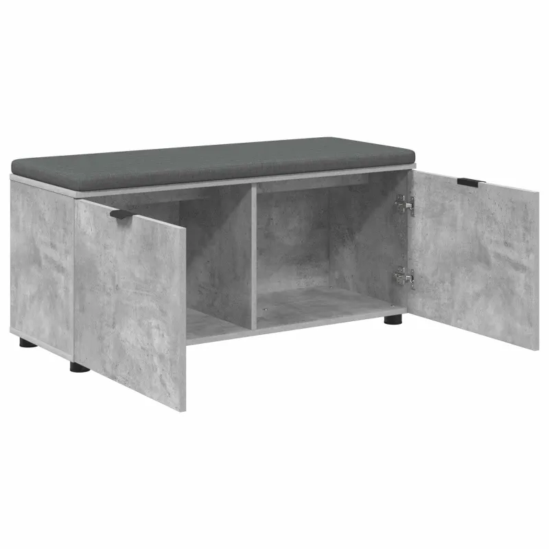 Koridoriaus suolas su pagalve Betono Pilka 100 x 38 x 46 cm