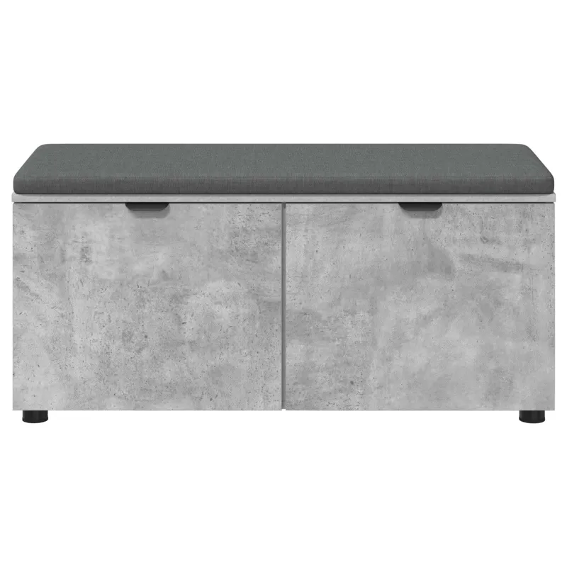 Koridoriaus suolas su pagalve Betono Pilka 100 x 38 x 46 cm