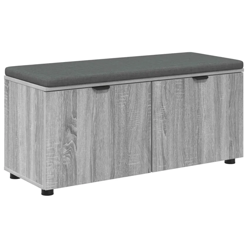 Koridoriaus suolas su pagalve Pilka Sonoma 100 x 38 x 46 cm