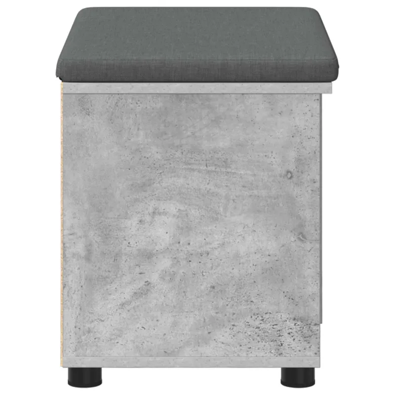 Koridoriaus suolas su pagalve Betono Pilka 60 x 38 x 46 cm