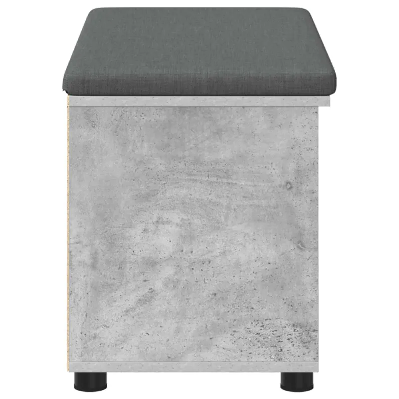 Koridoriaus suolas su pagalve Betono Pilka 80 x 38 x 46 cm