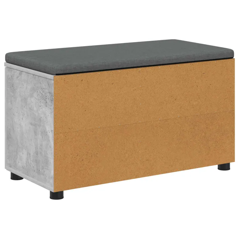 Koridoriaus suolas su pagalve Betono Pilka 80 x 38 x 46 cm
