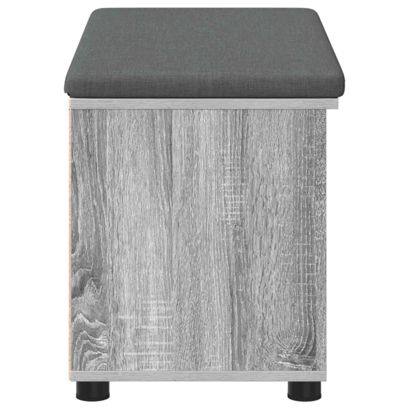 Koridoriaus suolas su pagalve Pilka Sonoma 80 x 38 x 46 cm