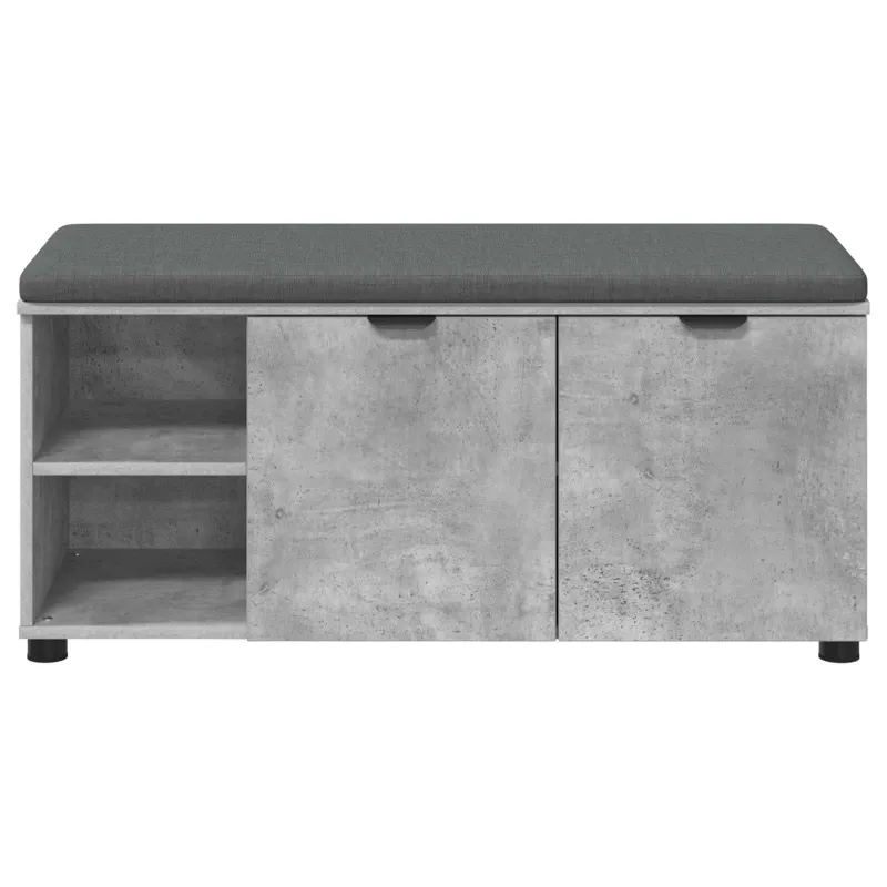 Koridoriaus suolas su pagalve Betono Pilka 100 x 38 x 46 cm