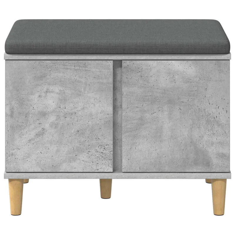 Koridoriaus suolas su pagalve Betono Pilka 60 x 38 x 46 cm