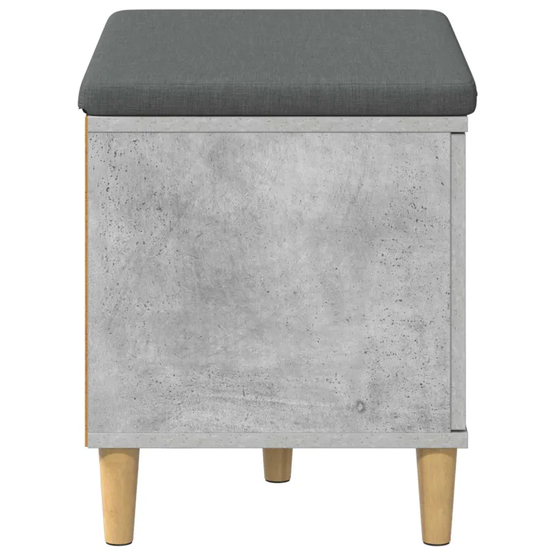 Koridoriaus suolas su pagalve Betono Pilka 60 x 38 x 46 cm