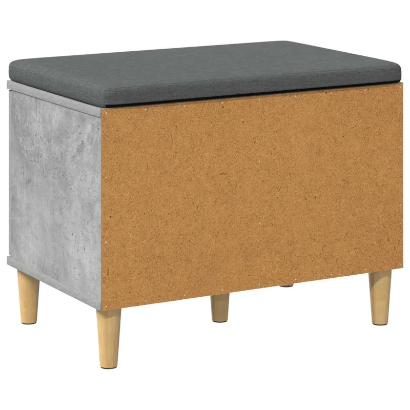 Koridoriaus suolas su pagalve Betono Pilka 60 x 38 x 46 cm