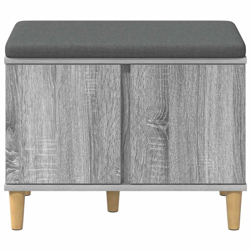 Koridoriaus suolas su pagalve Pilka Sonoma 60 x 38 x 46 cm