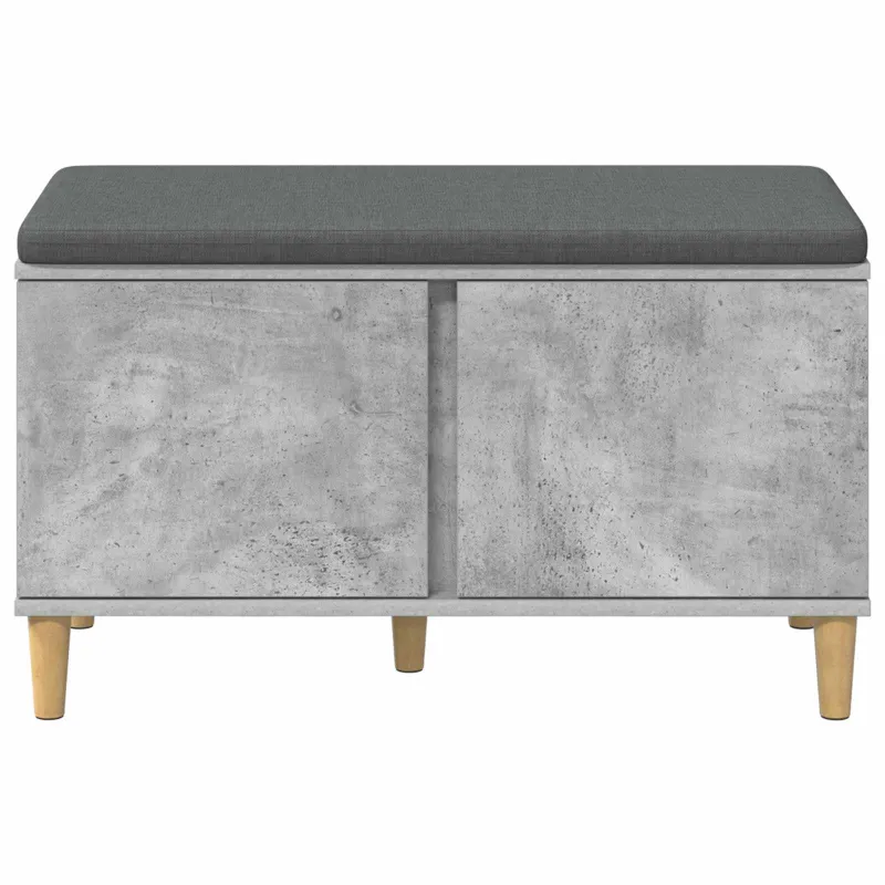 Koridoriaus suolas su pagalve Betono Pilka 80 x 38 x 46 cm