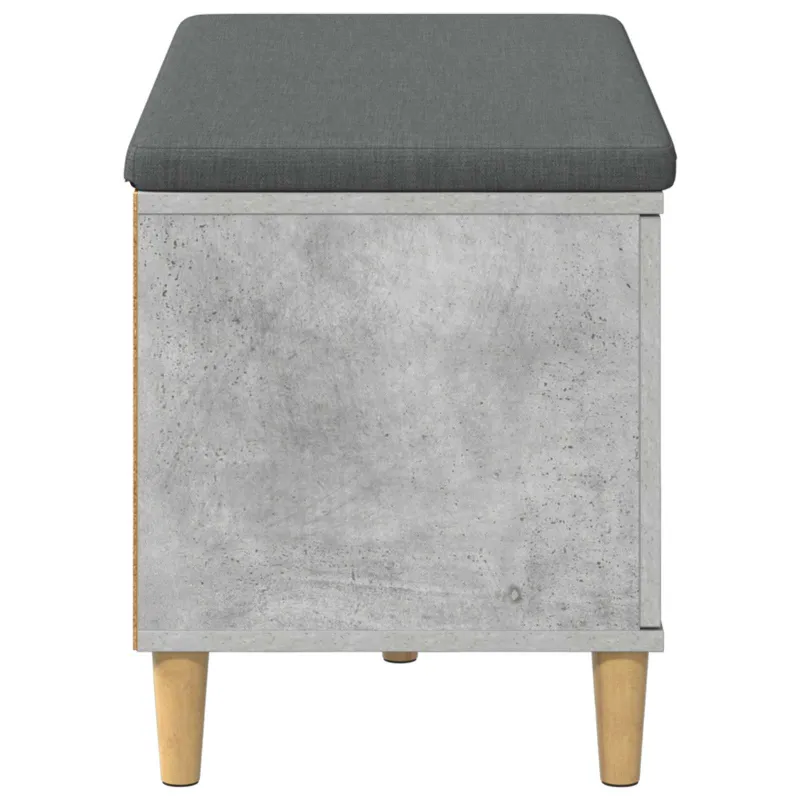 Koridoriaus suolas su pagalve Betono Pilka 80 x 38 x 46 cm