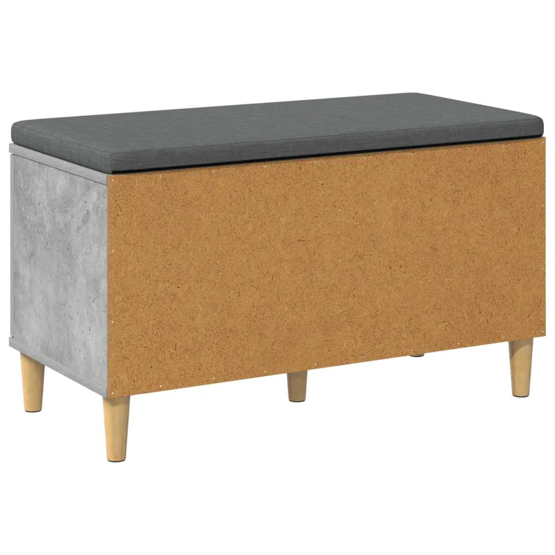 Koridoriaus suolas su pagalve Betono Pilka 80 x 38 x 46 cm