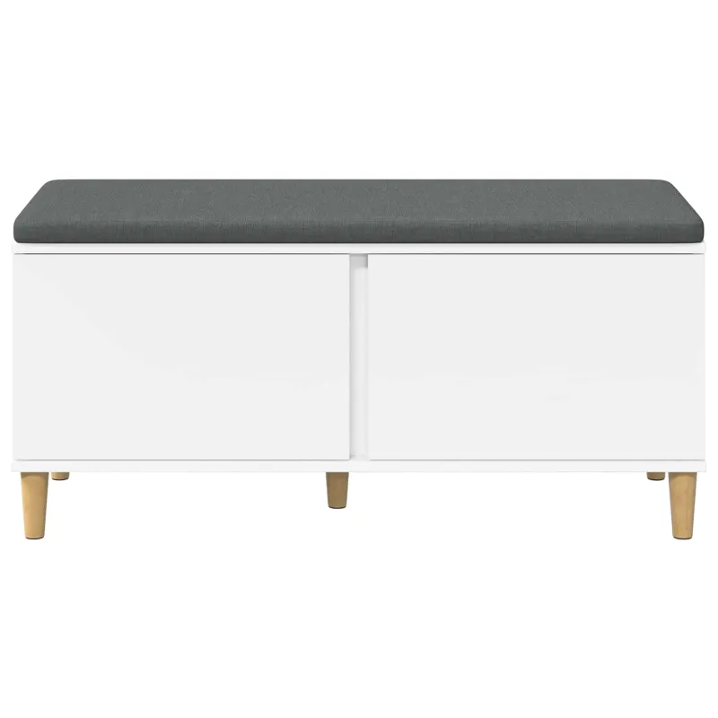 Koridoriaus suolas su pagalve Baltas 100 x 38 x 46 cm