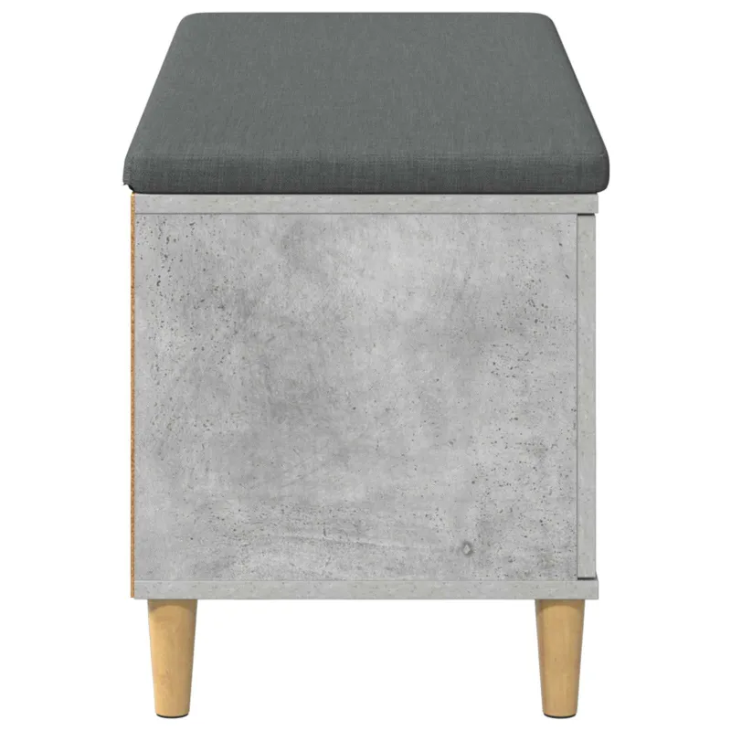 Koridoriaus suolas su pagalve Betono Pilka 100 x 38 x 46 cm