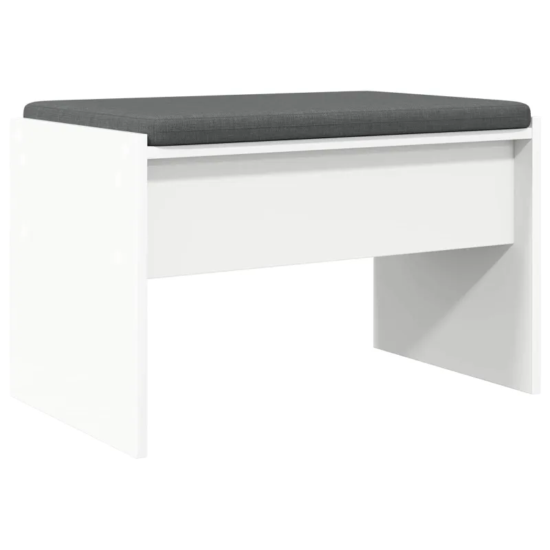 Koridoriaus suolas su pagalve Balta 63 x 38 x 40 cm
