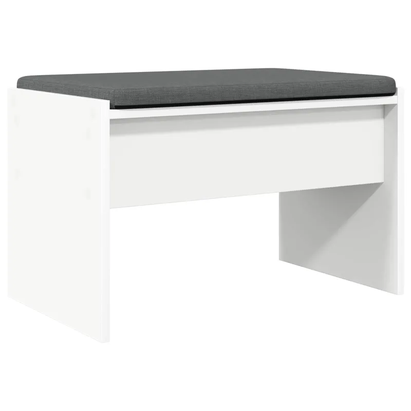 Koridoriaus suolas su pagalve Balta 63 x 38 x 40 cm