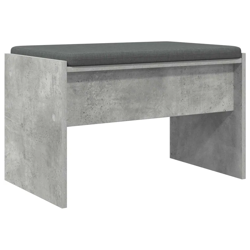 Koridoriaus suolas su pagalve Betono pilka 63 x 38 x 40 cm