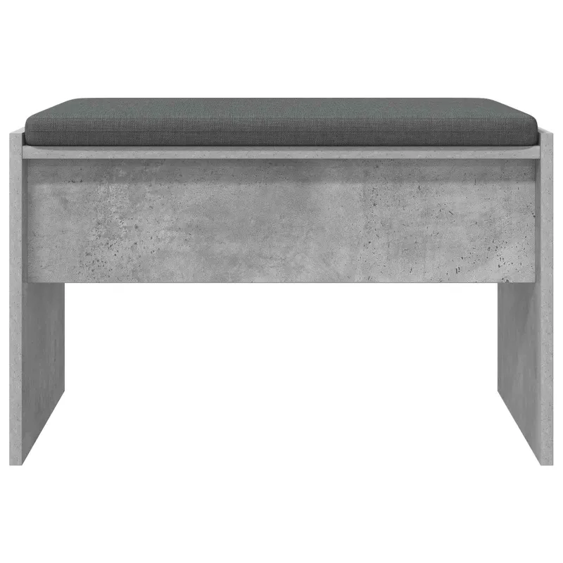 Koridoriaus suolas su pagalve Betono pilka 63 x 38 x 40 cm