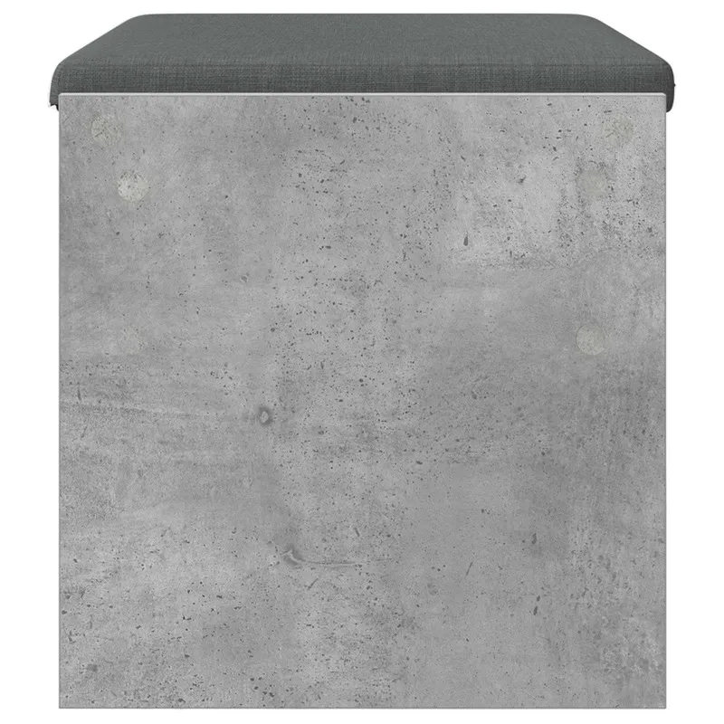 Koridoriaus suolas su pagalve Betono pilka 63 x 38 x 40 cm