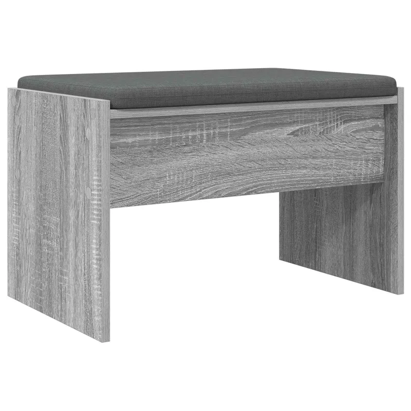 Koridoriaus suolas su pagalve Pilkas Sonoma 63 x 38 x 40 cm