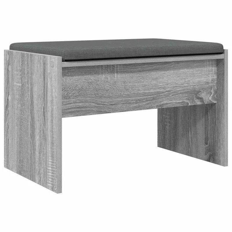 Koridoriaus suolas su pagalve Pilkas Sonoma 63 x 38 x 40 cm