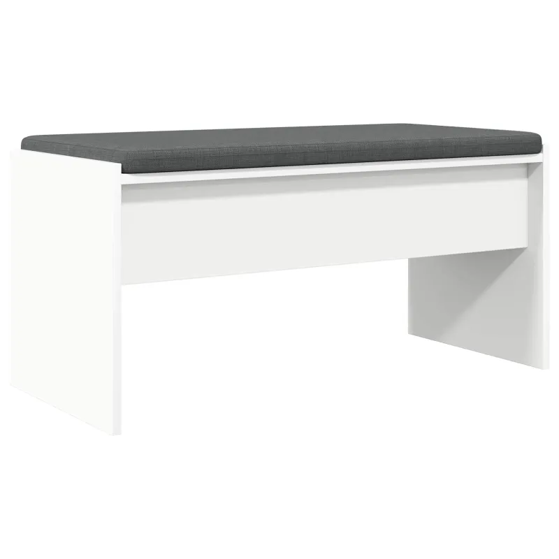 Koridoriaus suolas su pagalve Balta 80 x 38 x 46 cm