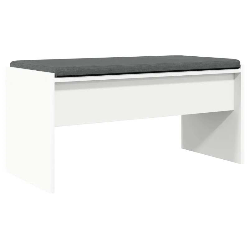 Koridoriaus suolas su pagalve Balta 80 x 38 x 46 cm