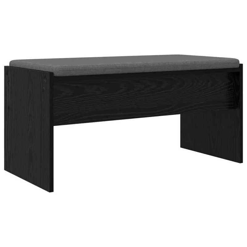 Koridoriaus suolas su pagalve Juodas ąžuolas 83 x 38 x 40 cm