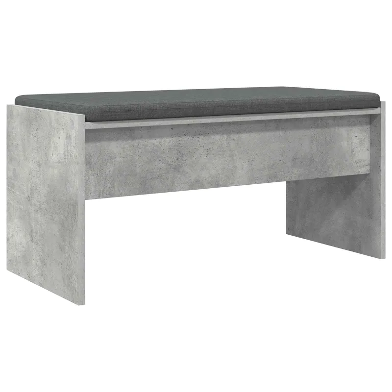 Koridoriaus suolas su pagalve Betono pilka 83 x 38 x 40 cm