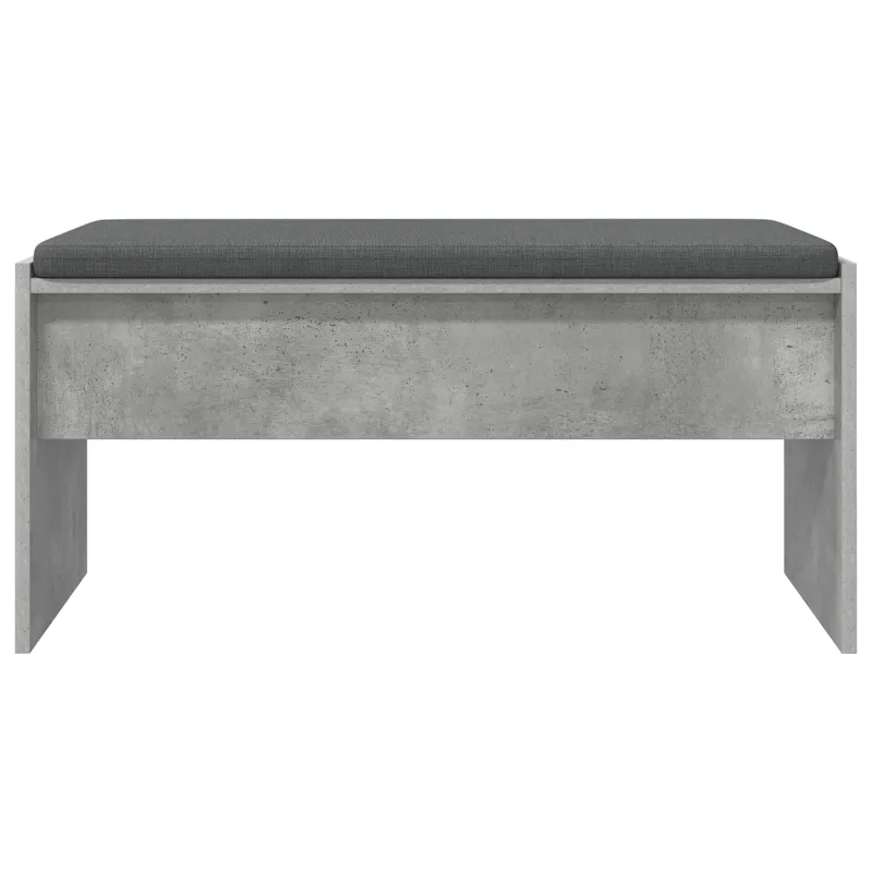 Koridoriaus suolas su pagalve Betono pilka 83 x 38 x 40 cm