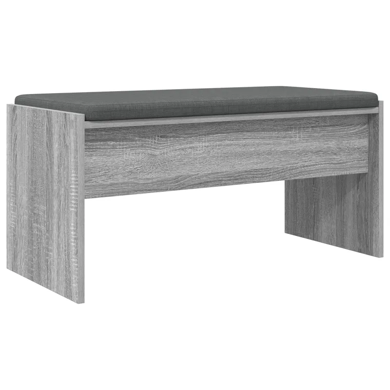 Koridoriaus suolas su pagalve Pilkas Sonoma 83 x 38 x 40 cm