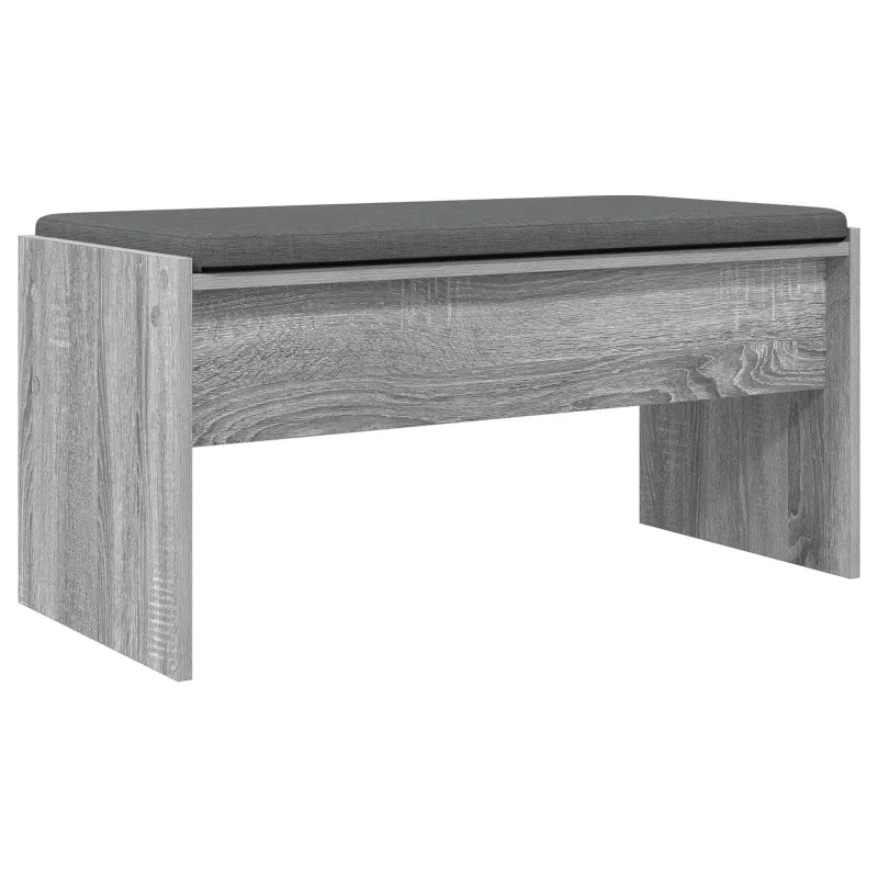 Koridoriaus suolas su pagalve Pilkas Sonoma 83 x 38 x 40 cm